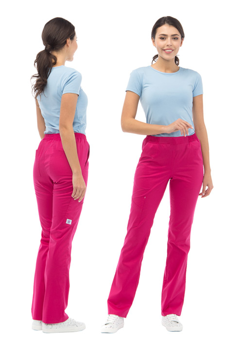 Яркие женские медицинские брюки LF3106 “Маджента”